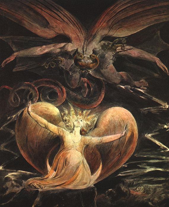 William Blake The Great Red Dragon and the Woman Clothed with the Sun